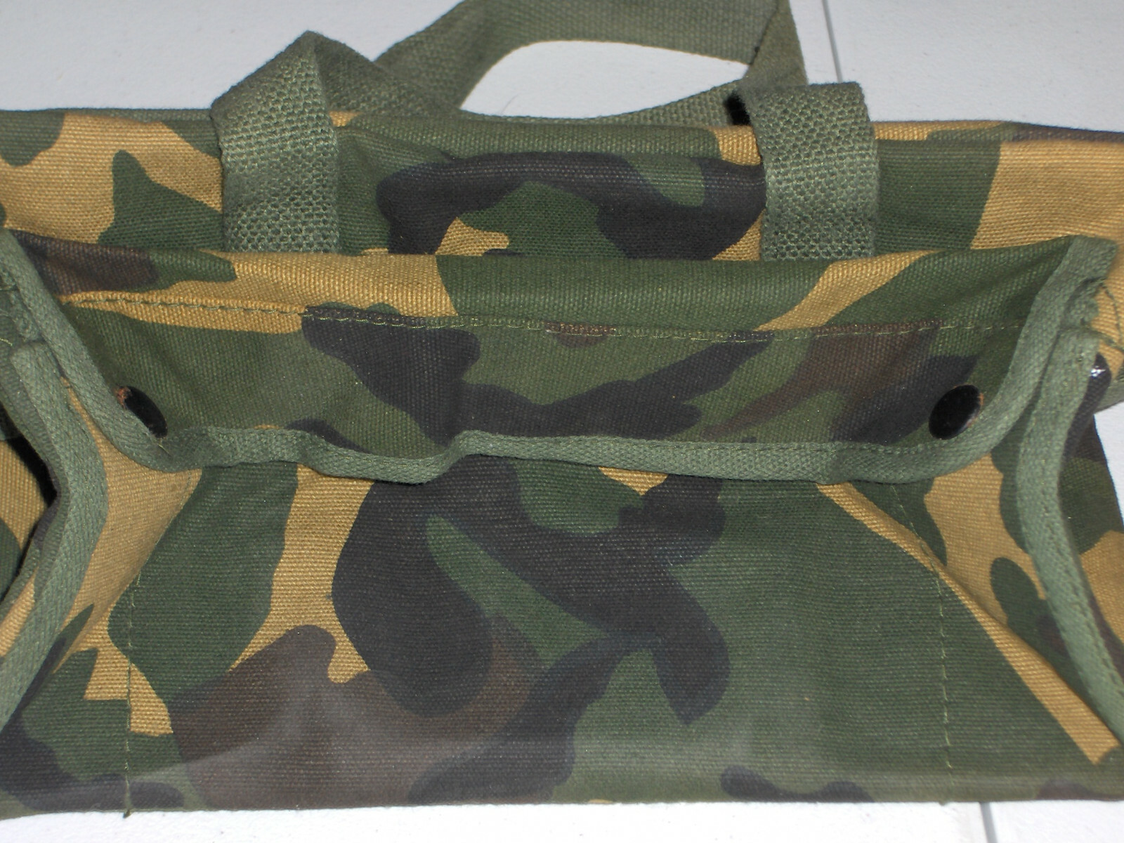 (2)TEXSPORT Cotton Canvas Tool Bag,2 Pockets,11″x6″x7″,11820, Black and Camo.