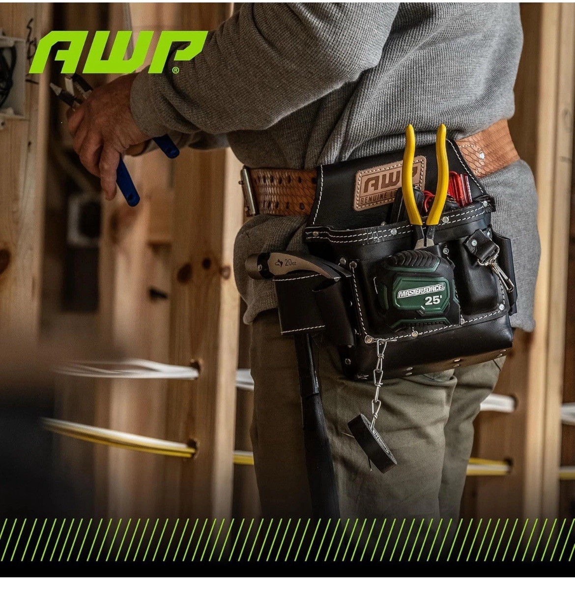 AWP HI-PERFORMANCE TOOL BELT ELECTRICIAN CONSTRUCTION MECHANIC Kobalt Back Brace