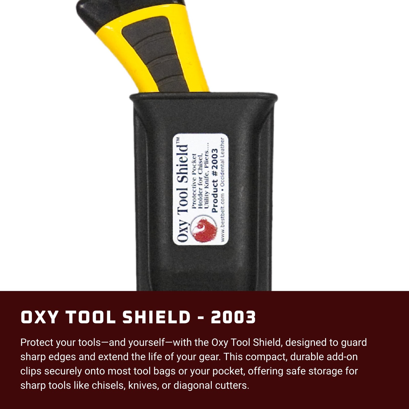 Occidental Leather Oxy Tool Shield – 2 Pockets & Holders – Clip-On Black