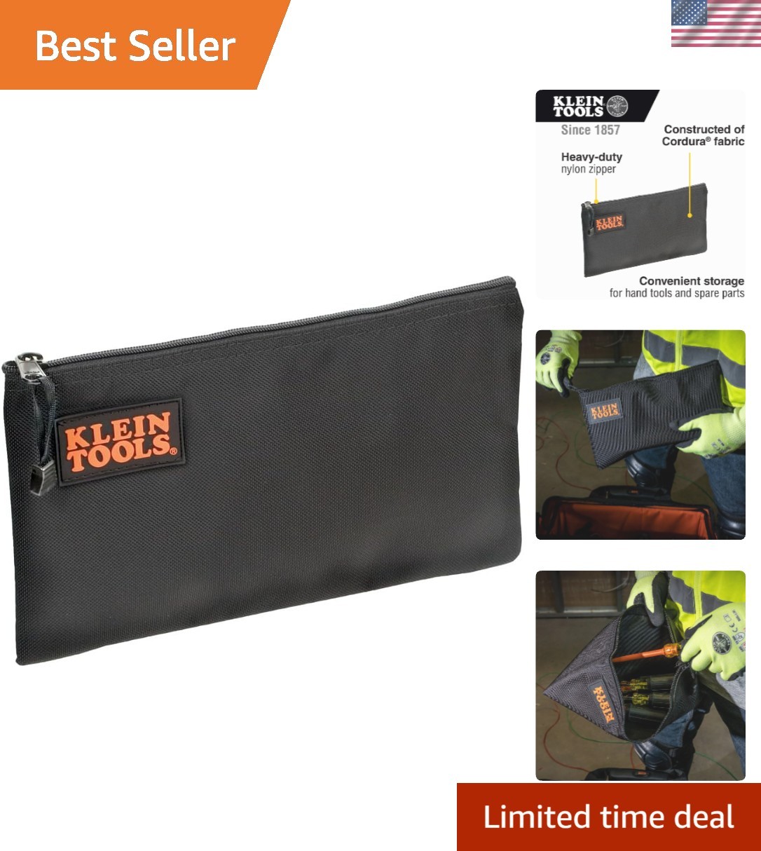 Compact Cordura Nylon 12.5-Inch Zipper Bag for Tools – Lightweight & Durable