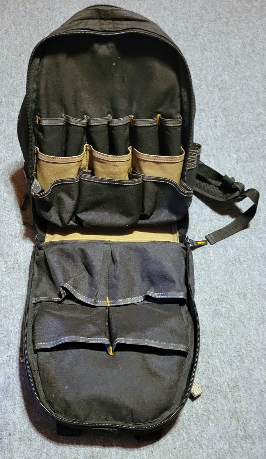 CLC 1134 Professional Technician 44 Pocket Backpack Tool Bag Padded Straps