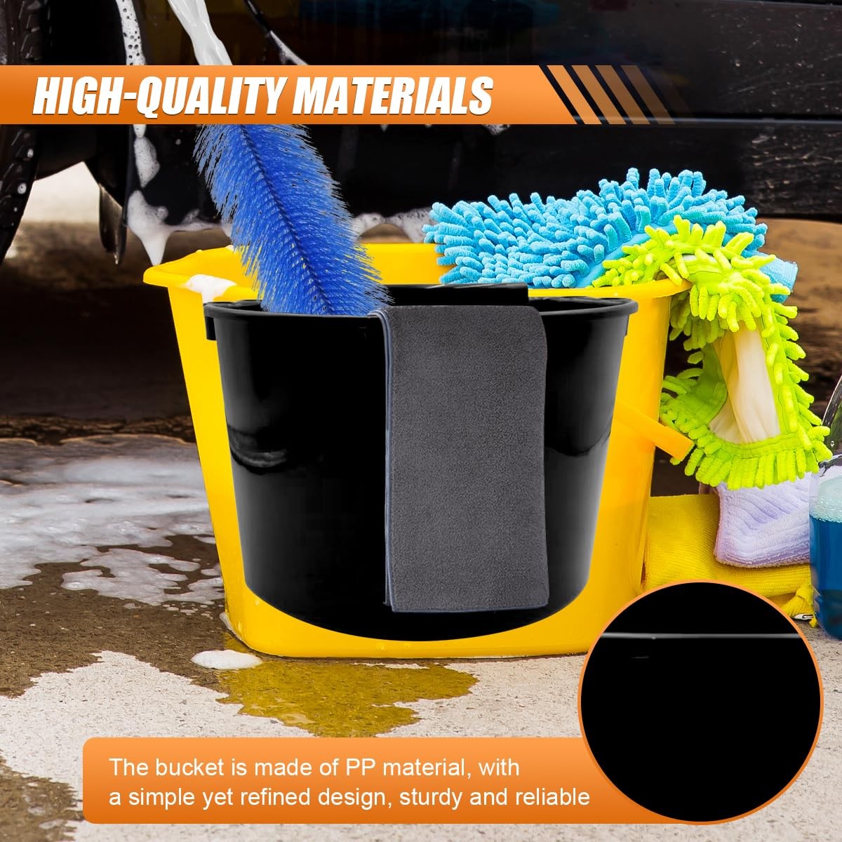 Car Detailing Bucket Organizer, Multipurpose Auto Hanging Cleaning Tool Organ…