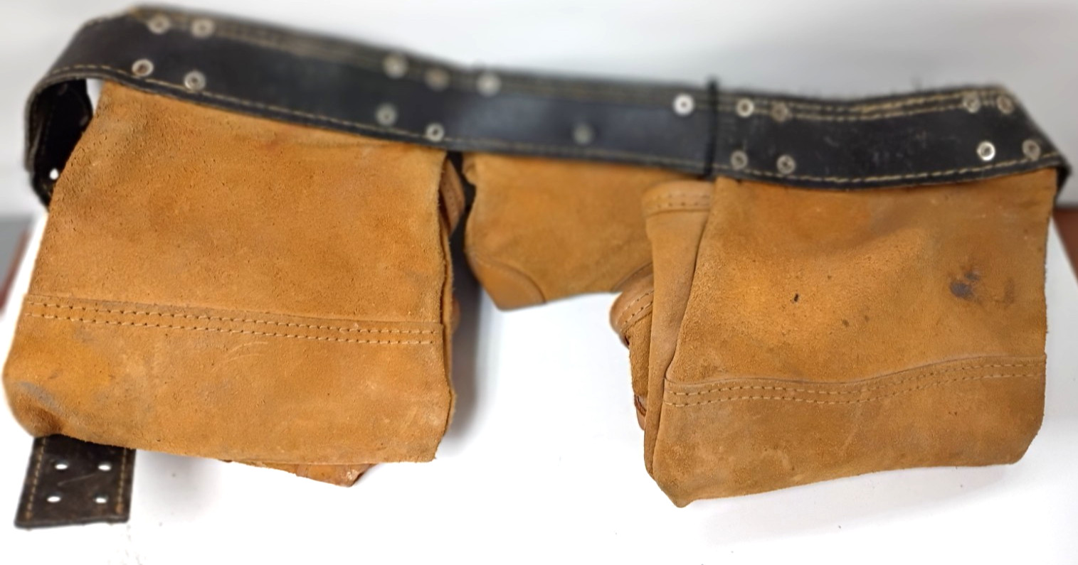 AWP LEATHER CONSTRUCTION GENERAL CONTRACTOR UTILITY TOOL BELT ADJUSTABLE