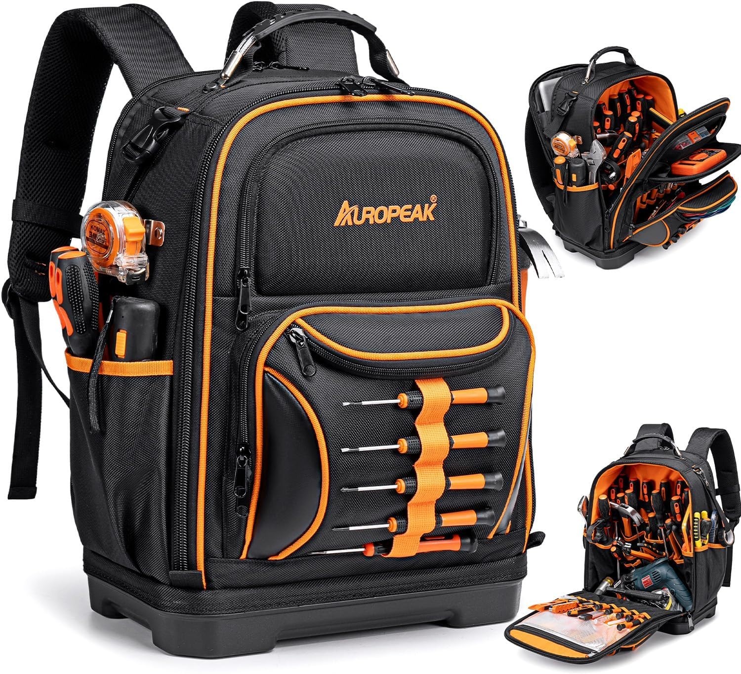 Durable Waterproof 73 Pocket Tool Backpack with Laptop Compartment – Heavy Duty