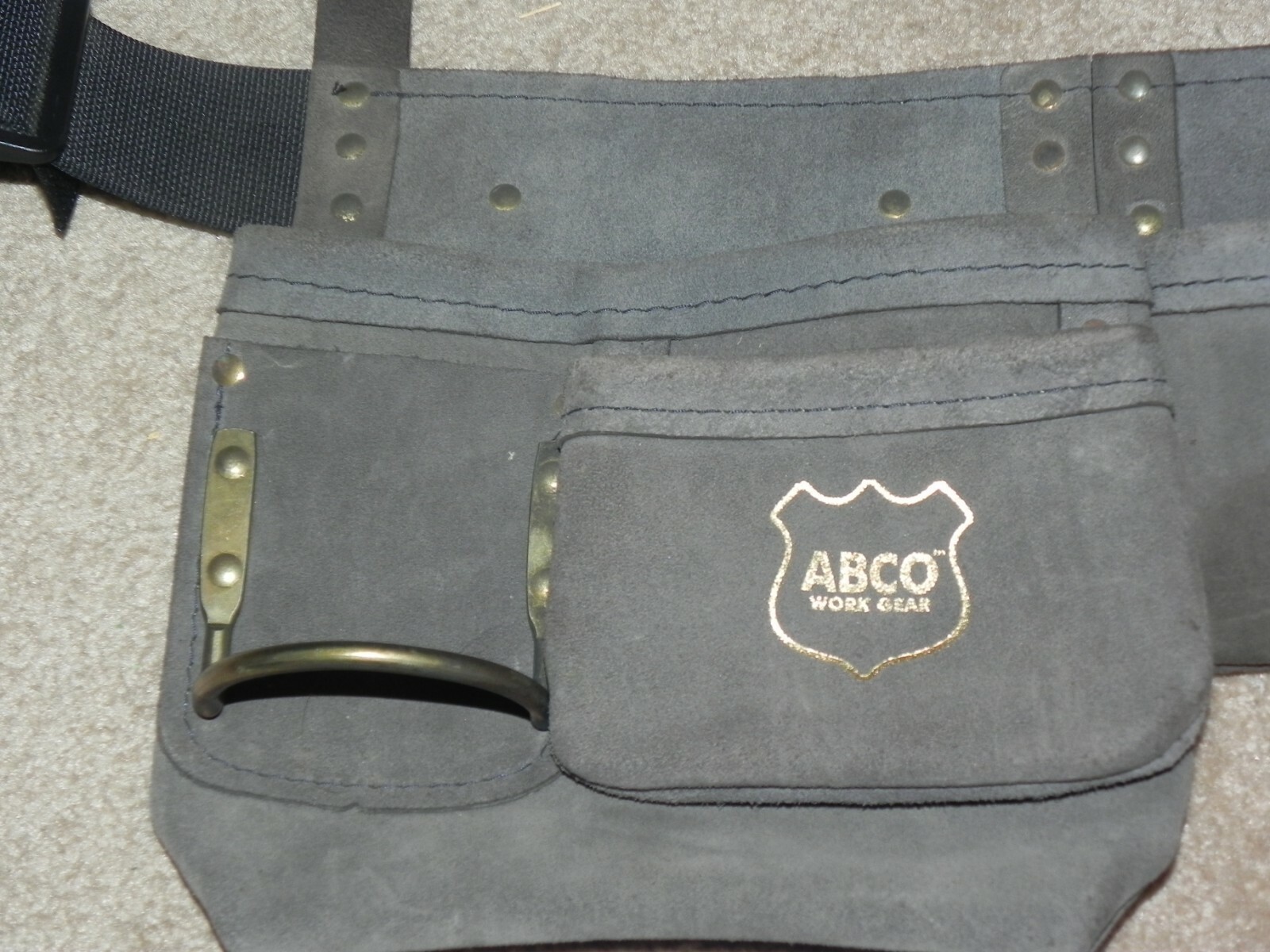 ABCO Work Gear ~ LEATHER CARPENTER, FRAMER TOOL BELT – Free Shipping!