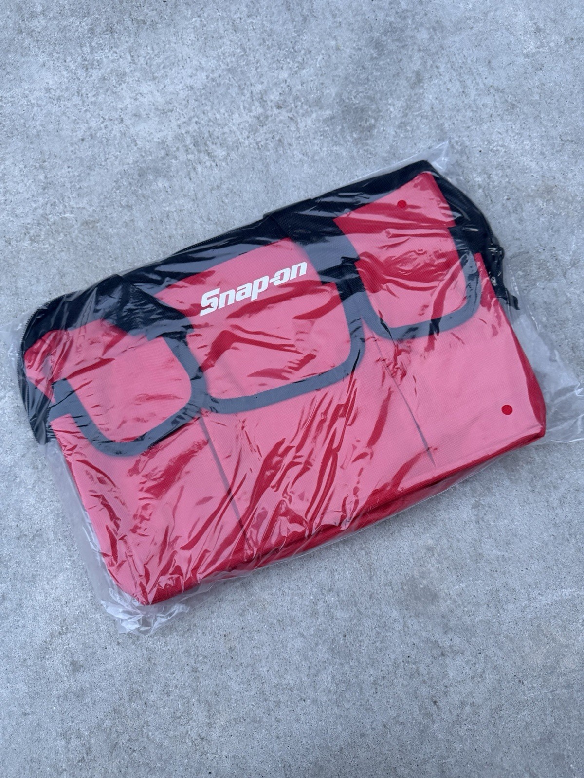 Snap On Tools Large Tool Bag Travel Carry Case Snap-On Racing Tool Red