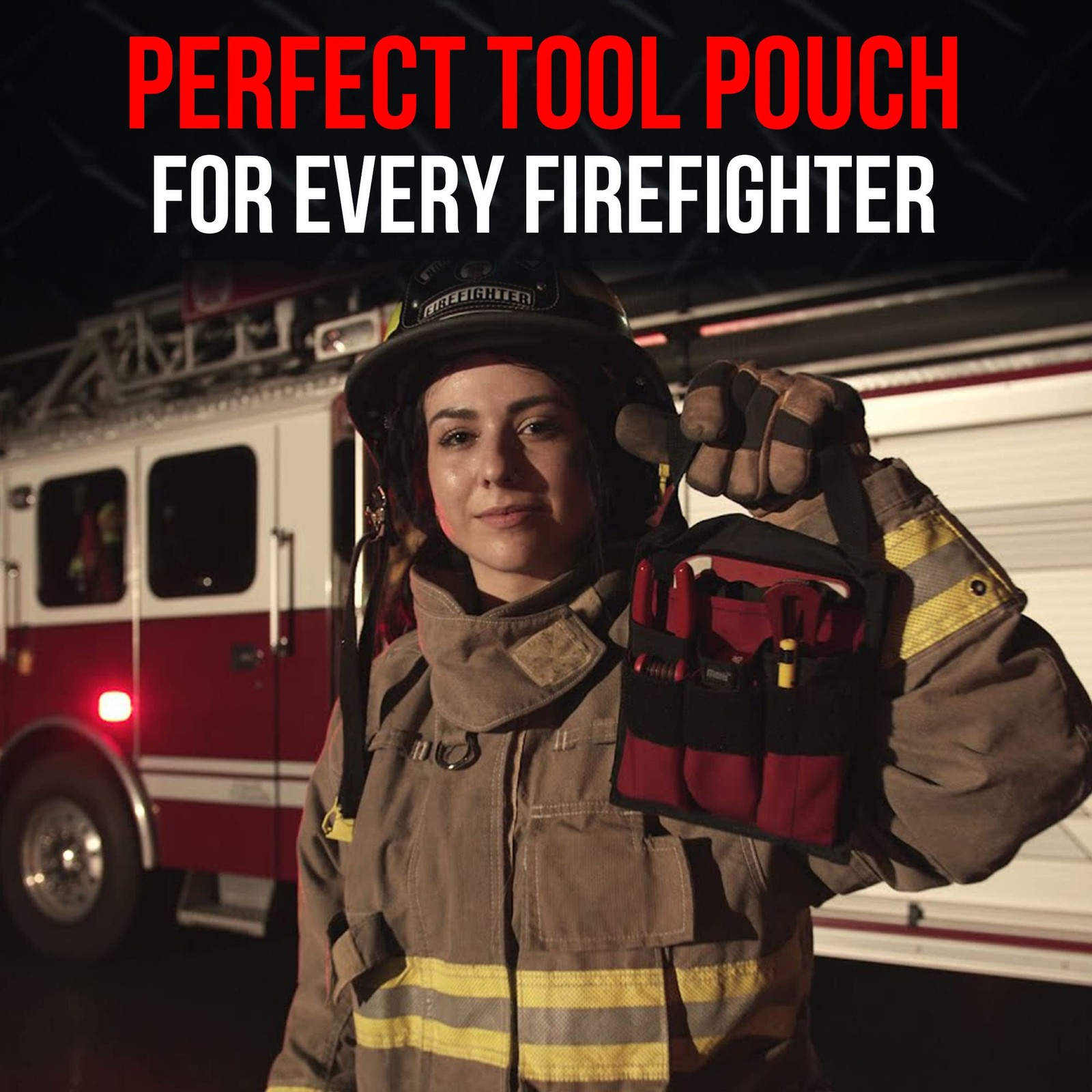 Fire Pocket Organizer Pouch Webbing Carry Handle Firefighter Tool Kit Bag