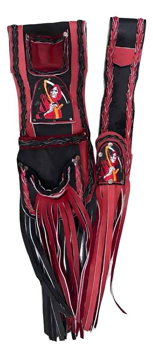Leather Nail And Hammer Pouch 3 Pouches Santa Muerte Claveras Handmade In Mexico