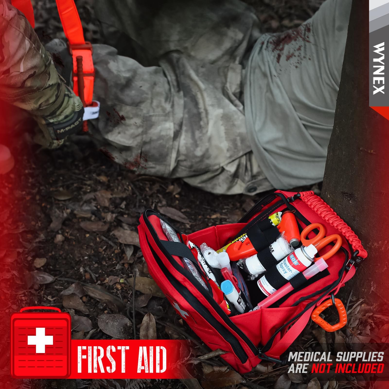 Tactical Molle Admin Organizer, Utility EDC Modular Tool Pouch of Red