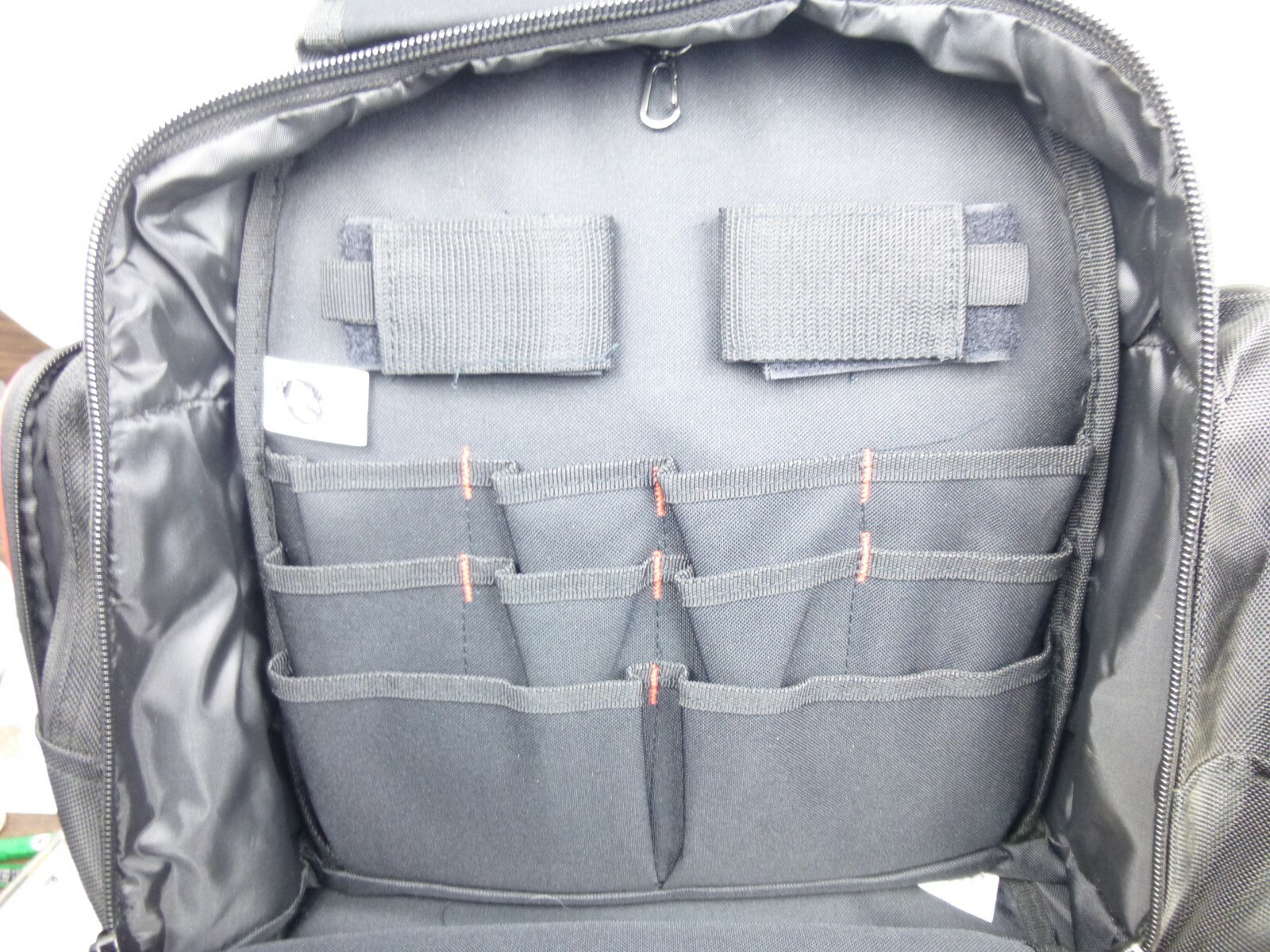 WESTWARD 32PJ48 19-1/2″ General Purpose Tool Backpack, 19 Pockets, Black