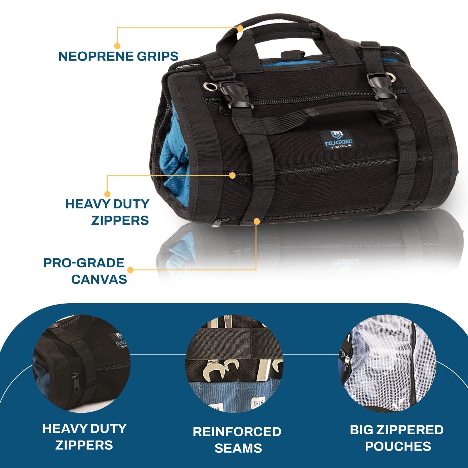 Rugged Tools – – Bag Pouch For Electrician Hvac Plumber Carpenter Or