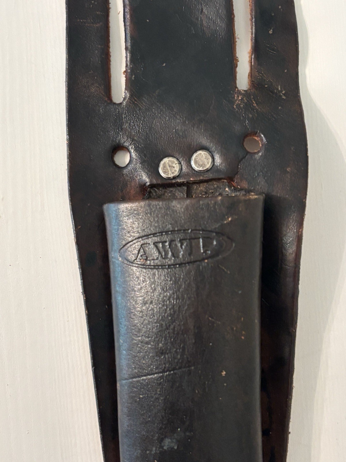 AWP Brown Leather Holder Utility Knives Pliers Belt Loop L-453