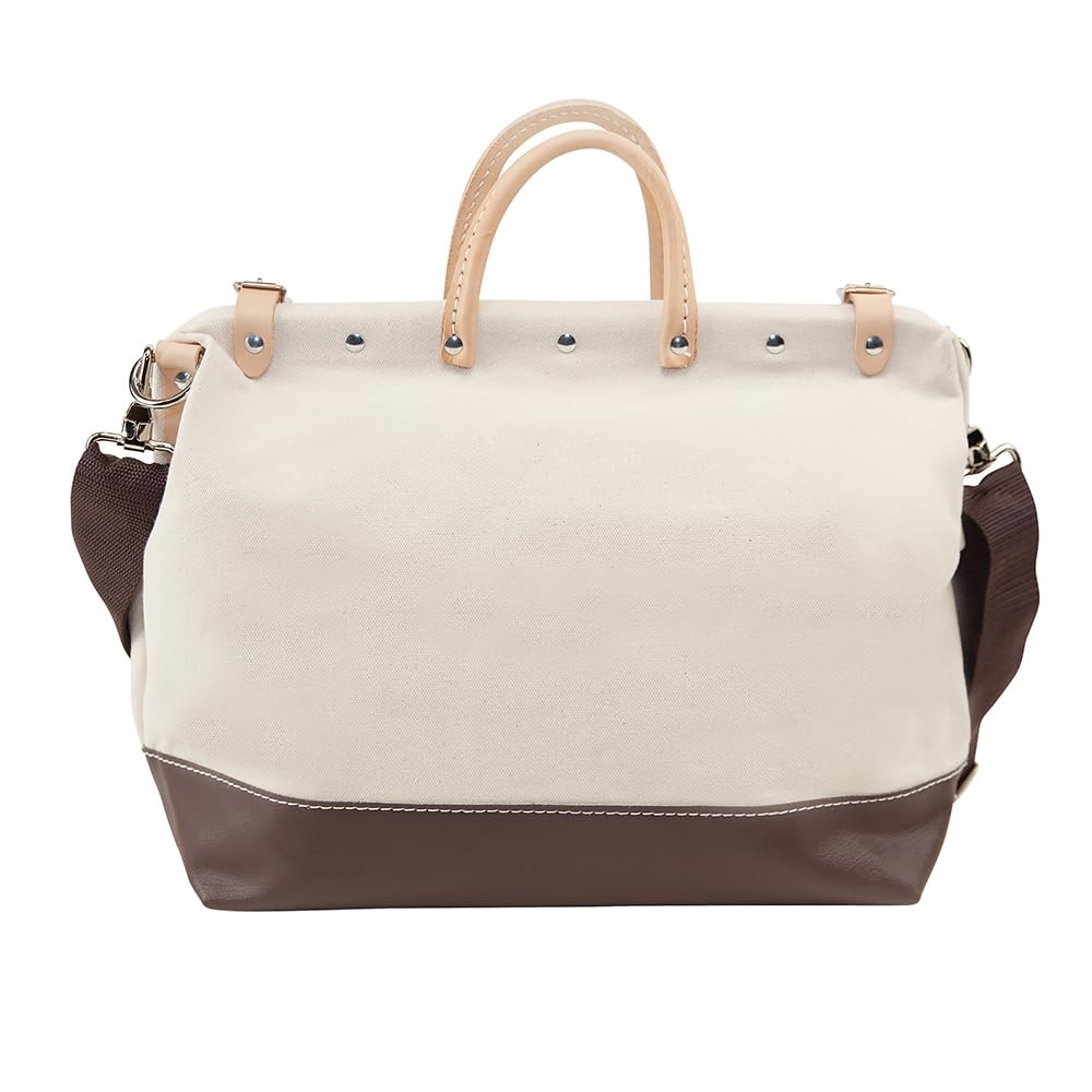 Klein Tools 5102-16SP Deluxe Canvas Tool Bag Made of Natural Canvas with 13 Inte