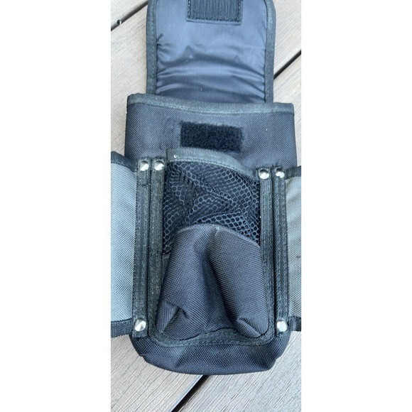 Stanley Tool Pouch Black Grey Nylon Multi Pocket Belt Attachment Organizer