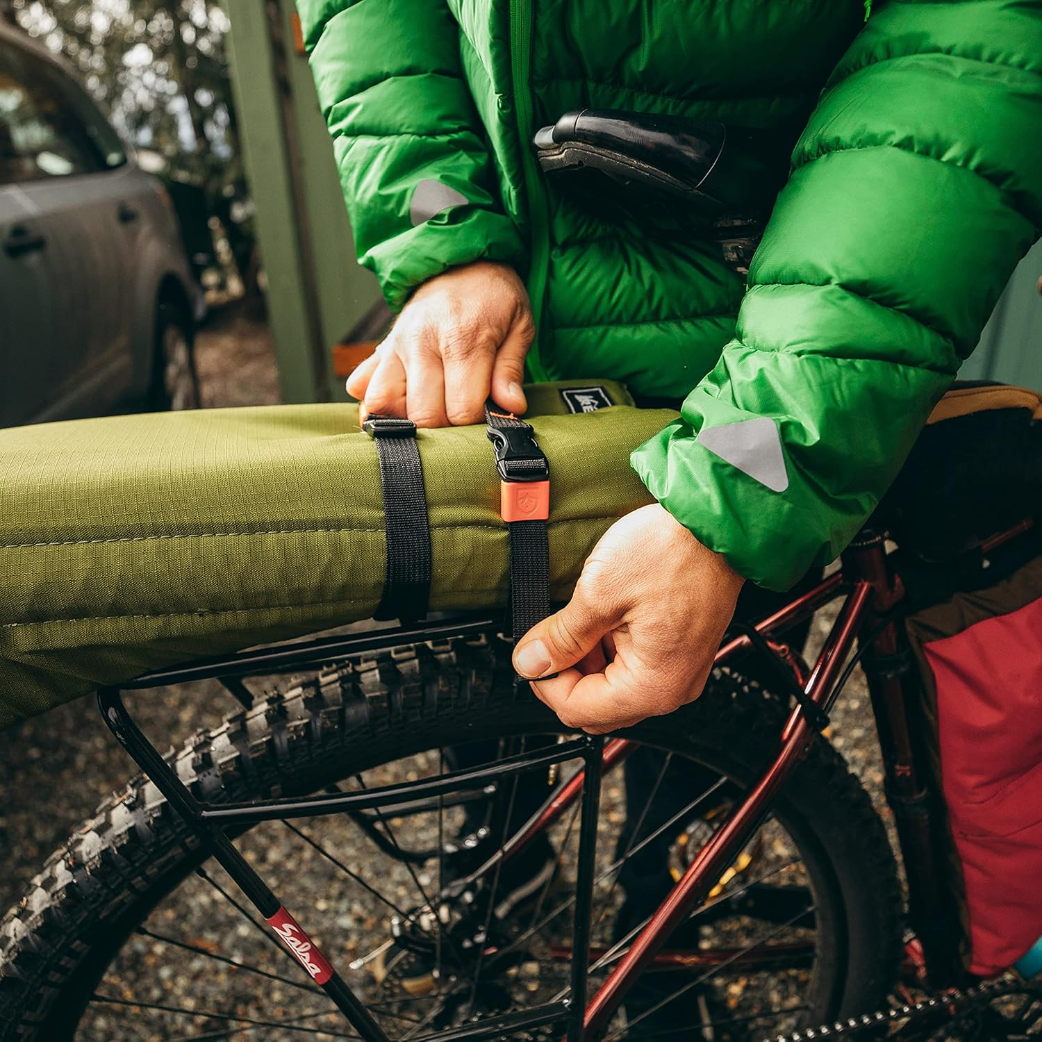 Utility Straps with Side-Release Buckle, Secure and Compress Camping, Biking, Hu