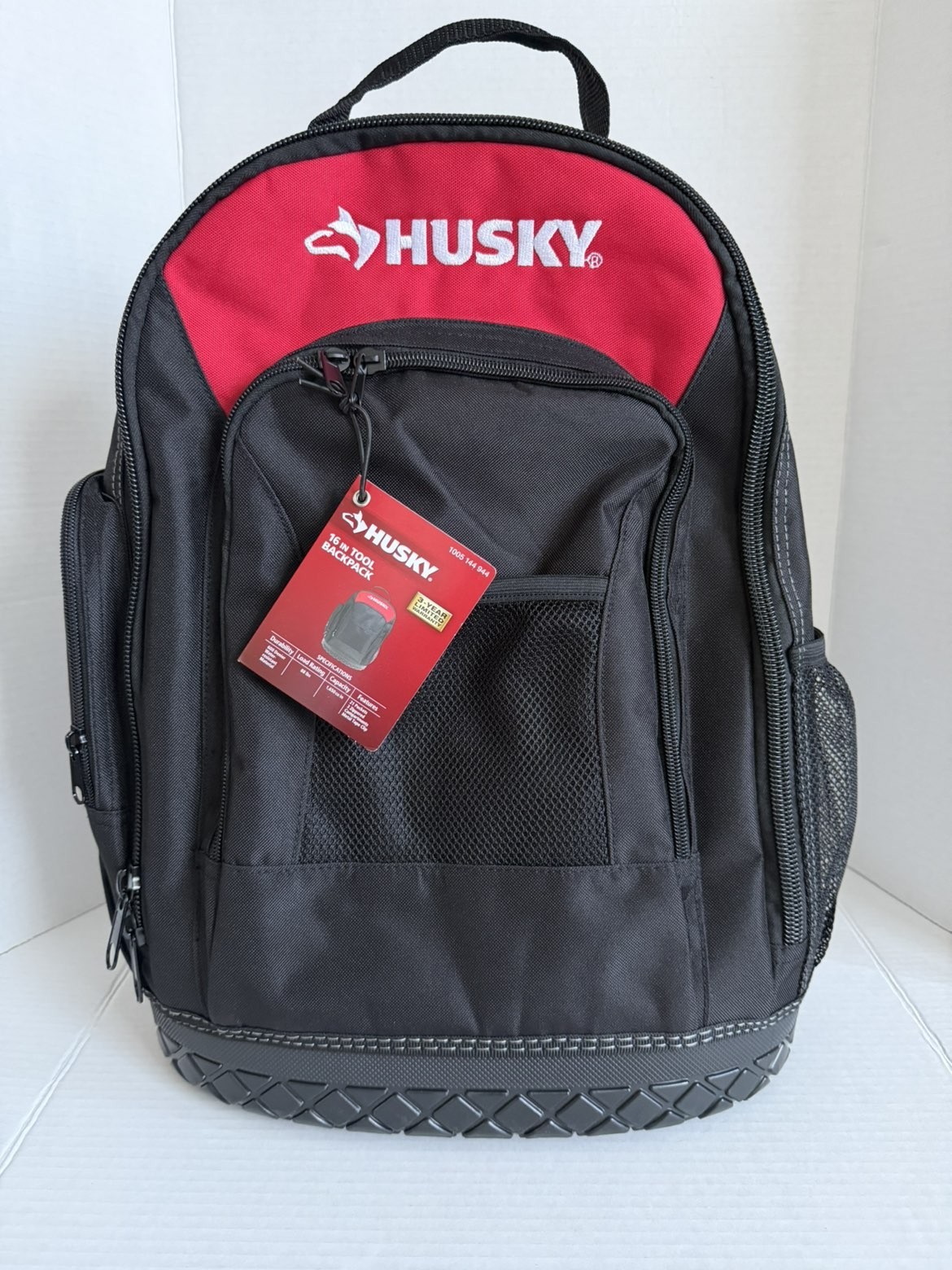 Husky 16-inch Tool Backpack Heavy Duty Rubber Bottom (H-68003-03)