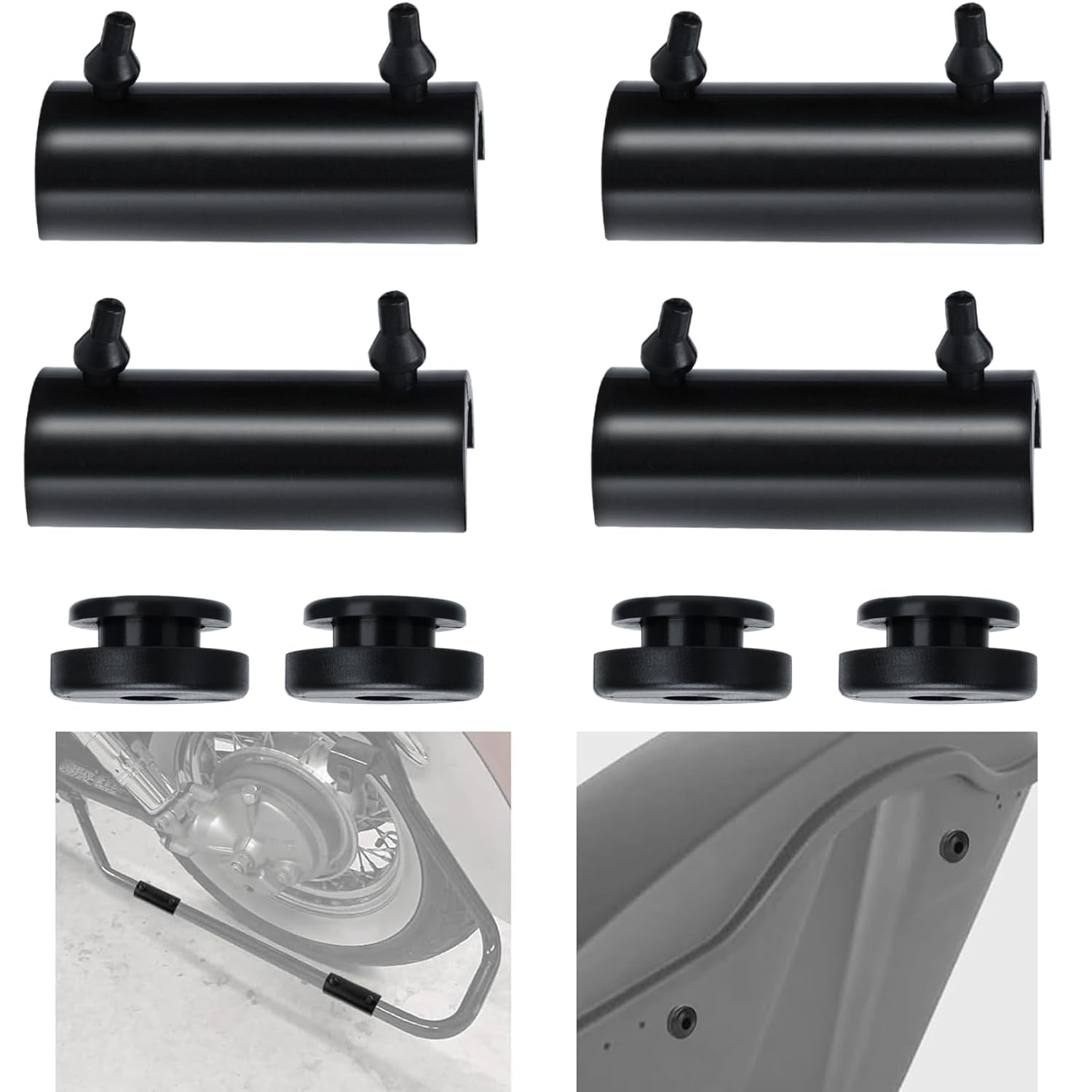Rubber Mounts Support Cushion Hard Saddle Bags for Harley Street Glide, Electra