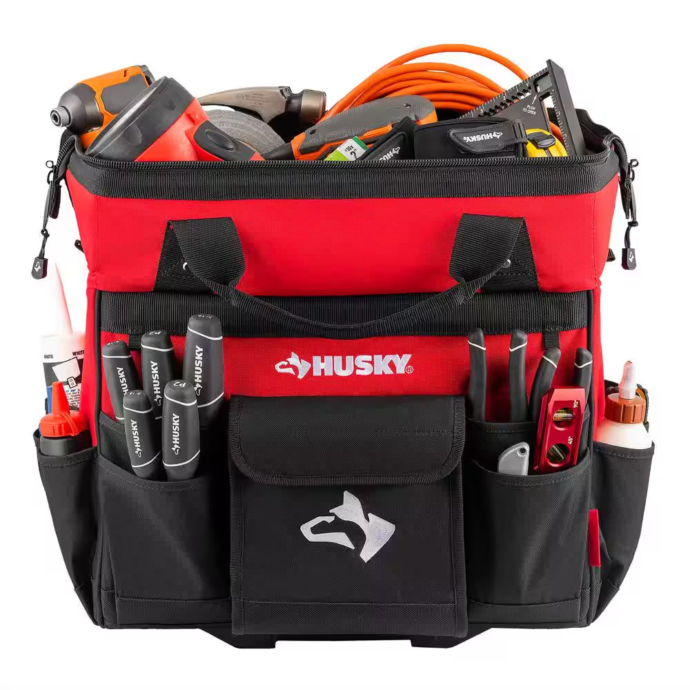 Husky 18 in. 18 Pocket Rolling Tool Bag NEW