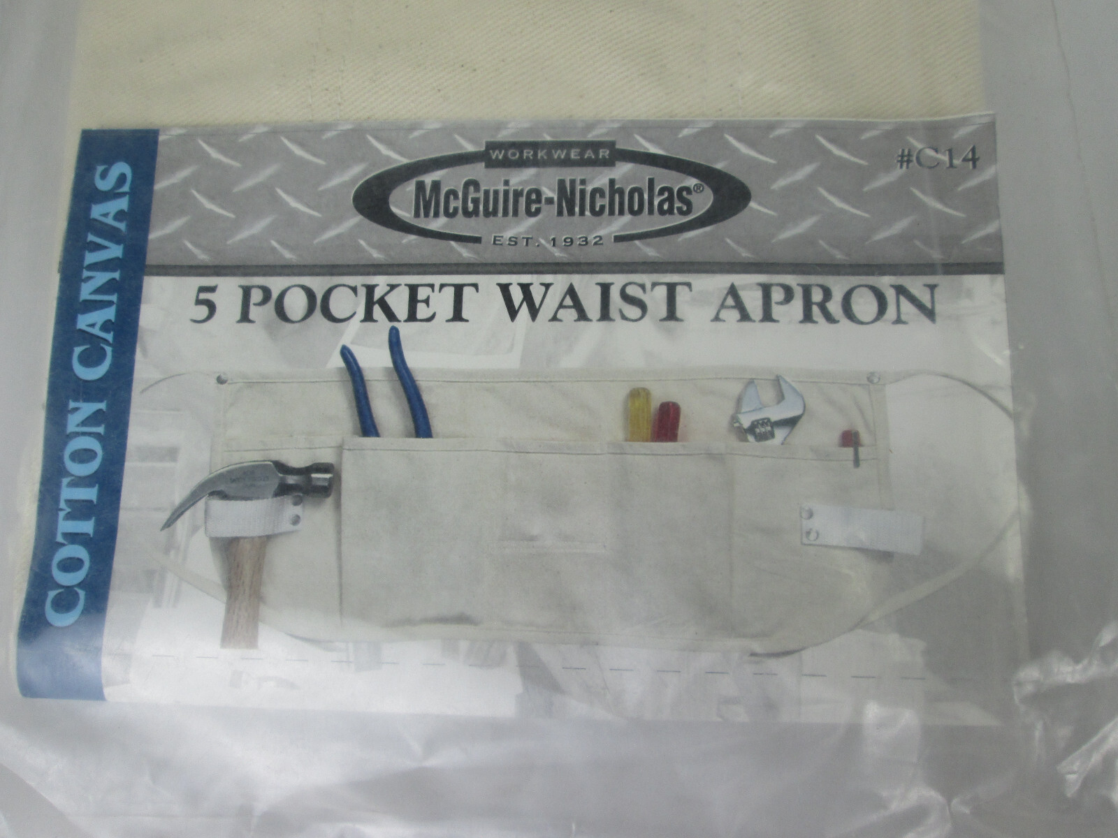 Lot of 3 New McGuire Nicholas 5 Pocket w Hammer Loops Waist Apron Cotton Canvas