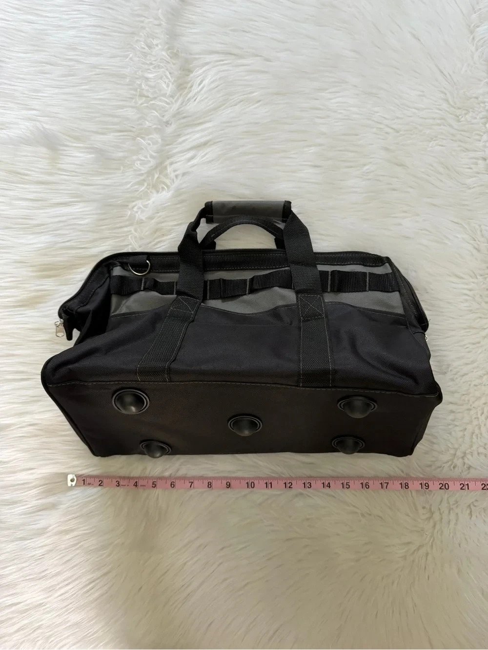 NEW wTag-Swiss Military 16” Black & Gray Multi-Pocket Tool Satchel Bag