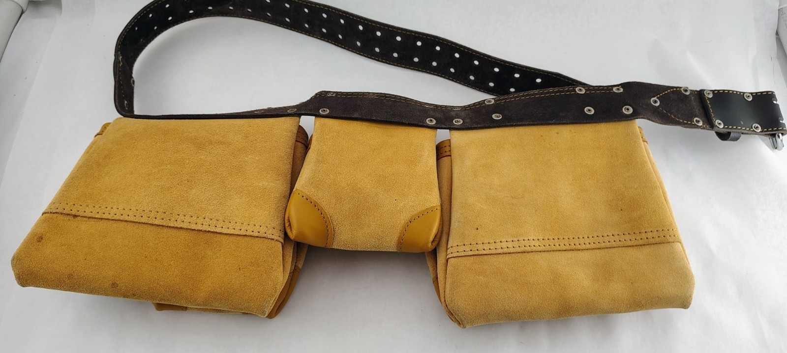 Masterforce Suede Leather 11-Pocket Tool Belt DIY Projects 2″ belt Heavy Duty