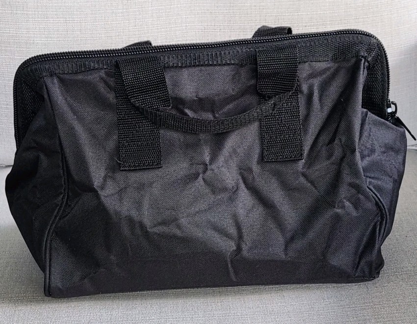 New! Craftsman Wide Mouth 13″ Tool Bag with 6 Pockets Black & Red
