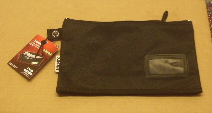 HUSKY HEAVY DUTY ZIPPER DOCUMENT WATER RESISTANT TOOL CHANGE BAG (12″ x 7 1/2″)