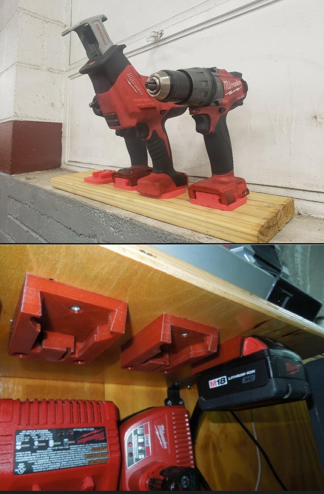 M18 Tool Battery COMBO Holder Mount Dock For Milwaukee 18V