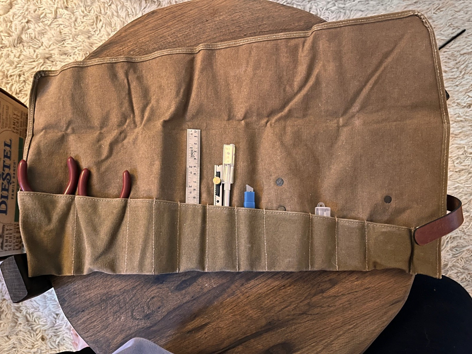 Unique Duck Canvas Tool Roll with Select Tools for Draftsman, Hobbyist