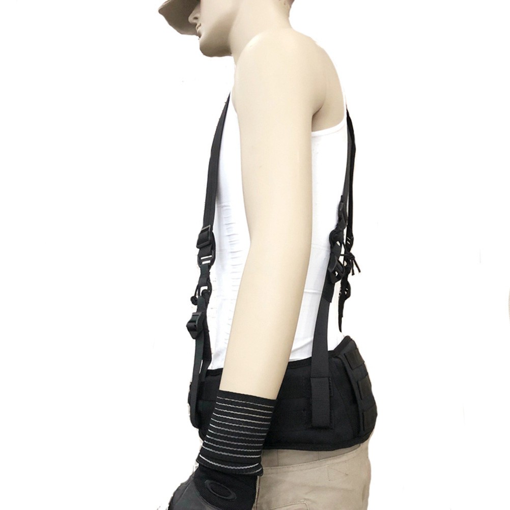 Black Adjustable Heavy Duty Suspenders Bag Durable X Back for Outdoor Work