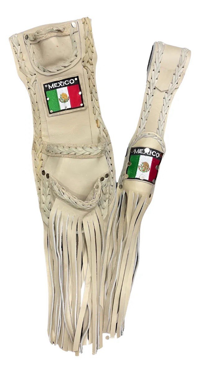 Leather Nail And Hammer Pouch 3 Pouches Mexican Flag Clavera Handmade In Mexico