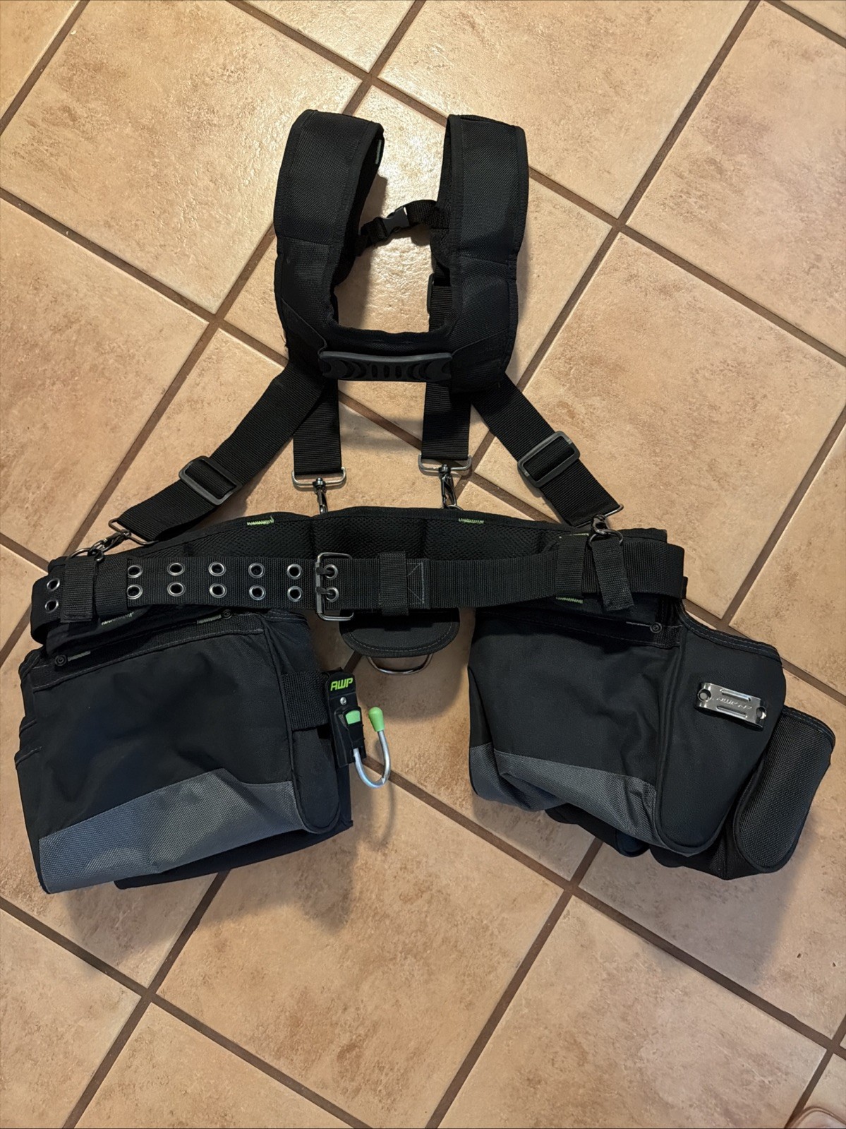 AWP Tool Belt Tool Rig, Durable Premium Utility Belt Organizer for Men & Women,