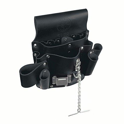 Black Tools Leather Pocket Pouch Belt Bag Organizer Electricians Pouches Waist