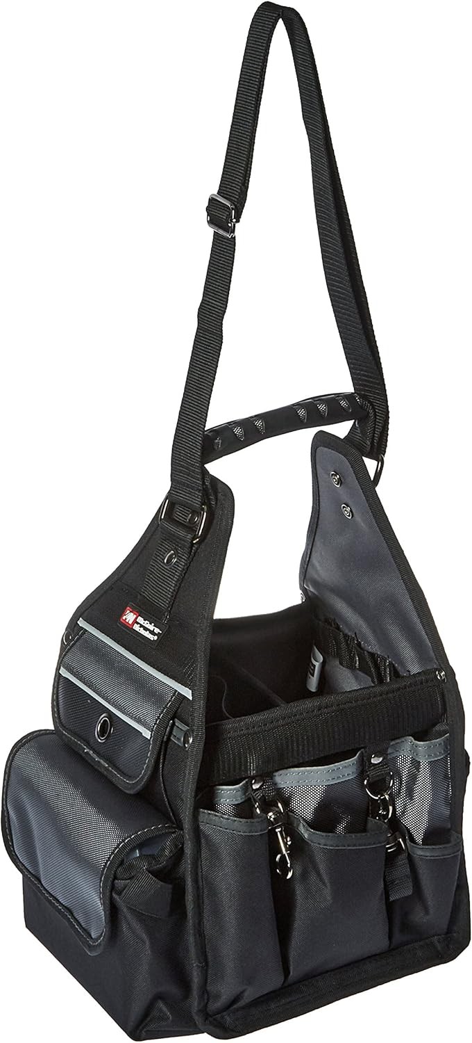 McGuire-Nicholas Electrician’s Tote, Easy Carry Tool One, Black and Silver