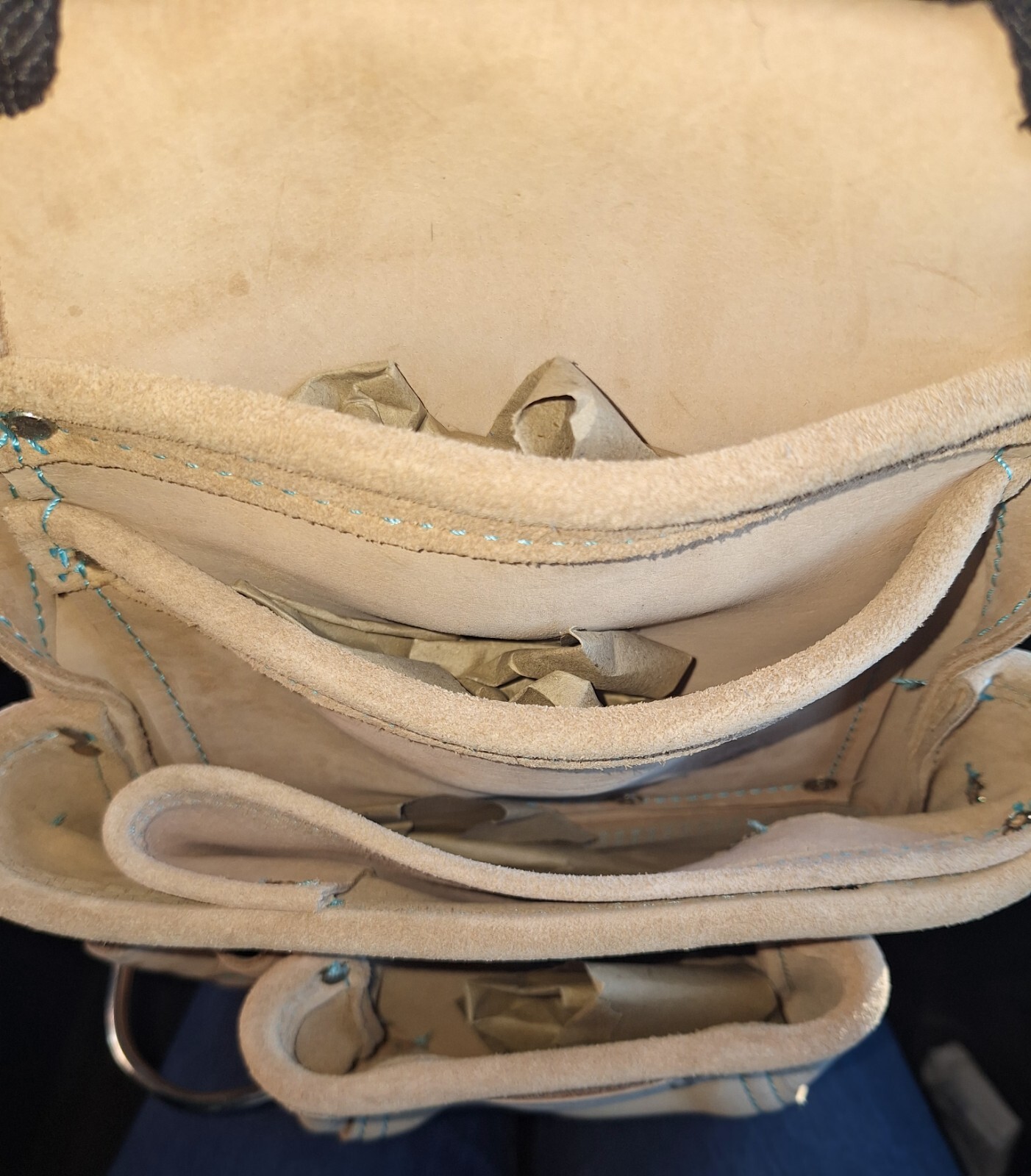 Outback Ox Tools 11 Pocket Tool Pouch Top grain Nubuck Leather Pro Series