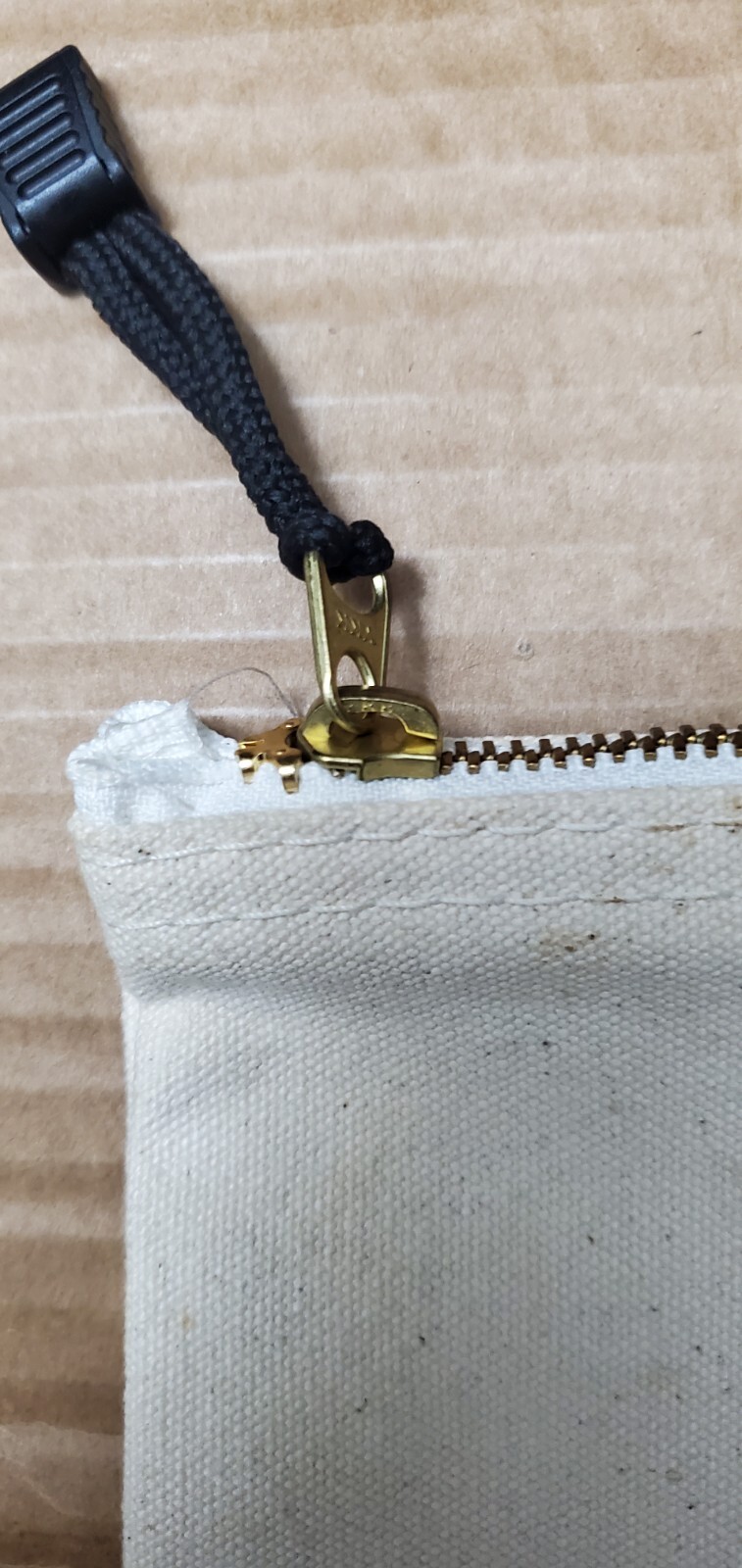 New Klein Tools Hvy Dty White Canvas Lineman Tool Pouch W/Brass Zipper 12.5×7.5