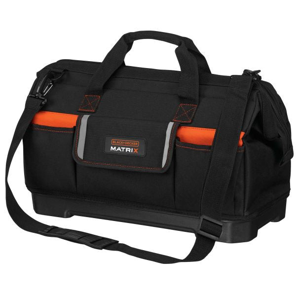 BLACK+DECKER Tool Tote Bag For Matrix System, Wide-Mouth, 21-Inch – BDCMTSB