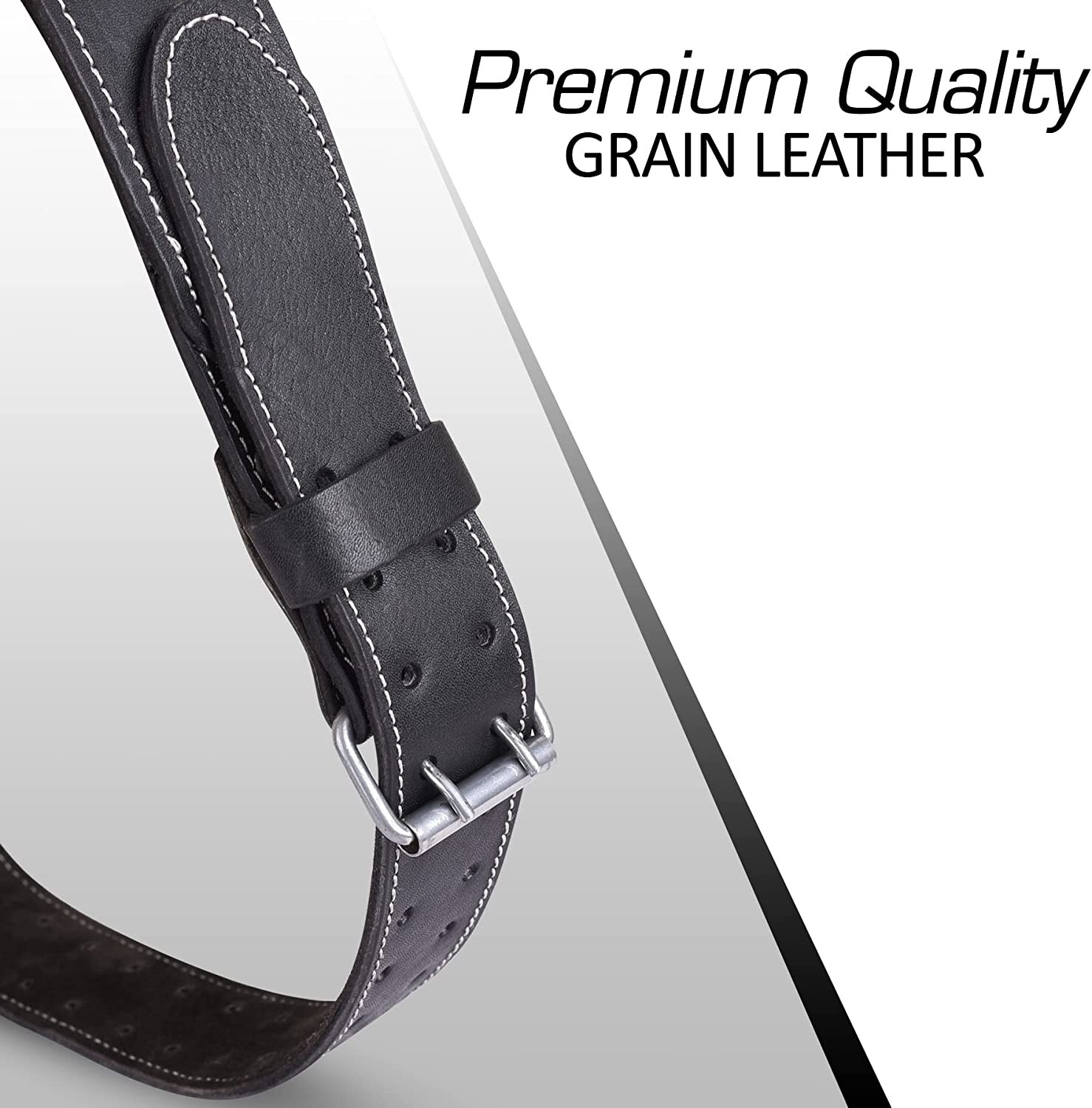 FUERI Premium Grain Leather Work Belt and 4 Pocket Electrician Tool Pouch Tool