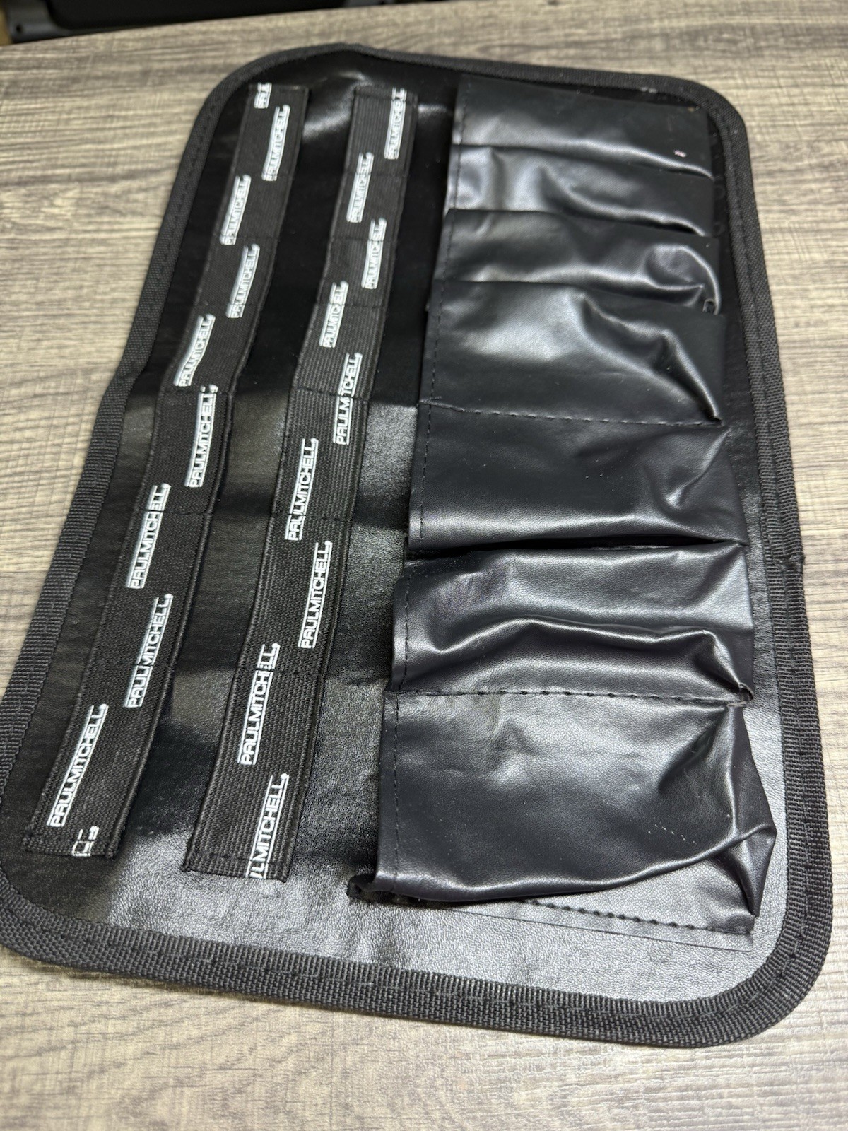 Paul Mitchell Black Synthetic Tool Pouch with Multiple Pockets