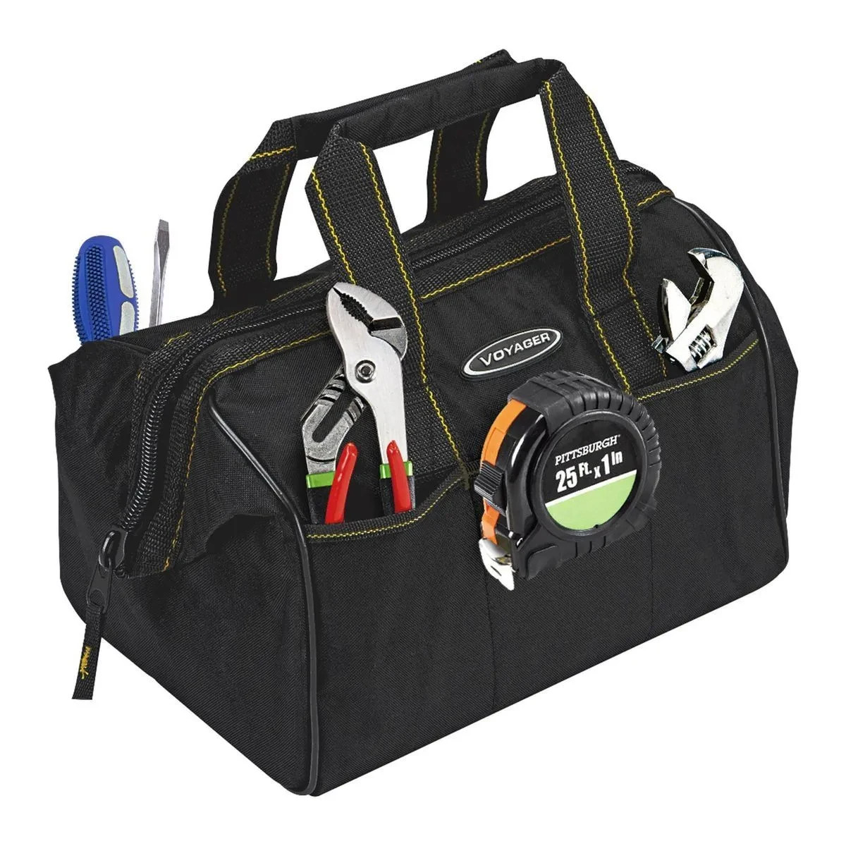 NEW Voyager 12″ Portable Tool Bag with 21 Pockets and 24 lb Capacity Tool Bag –