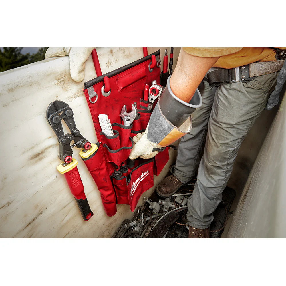 Milwaukee 48-22-8291 18 Pocket Lineman’s Compact Durable Aerial Tool Apron