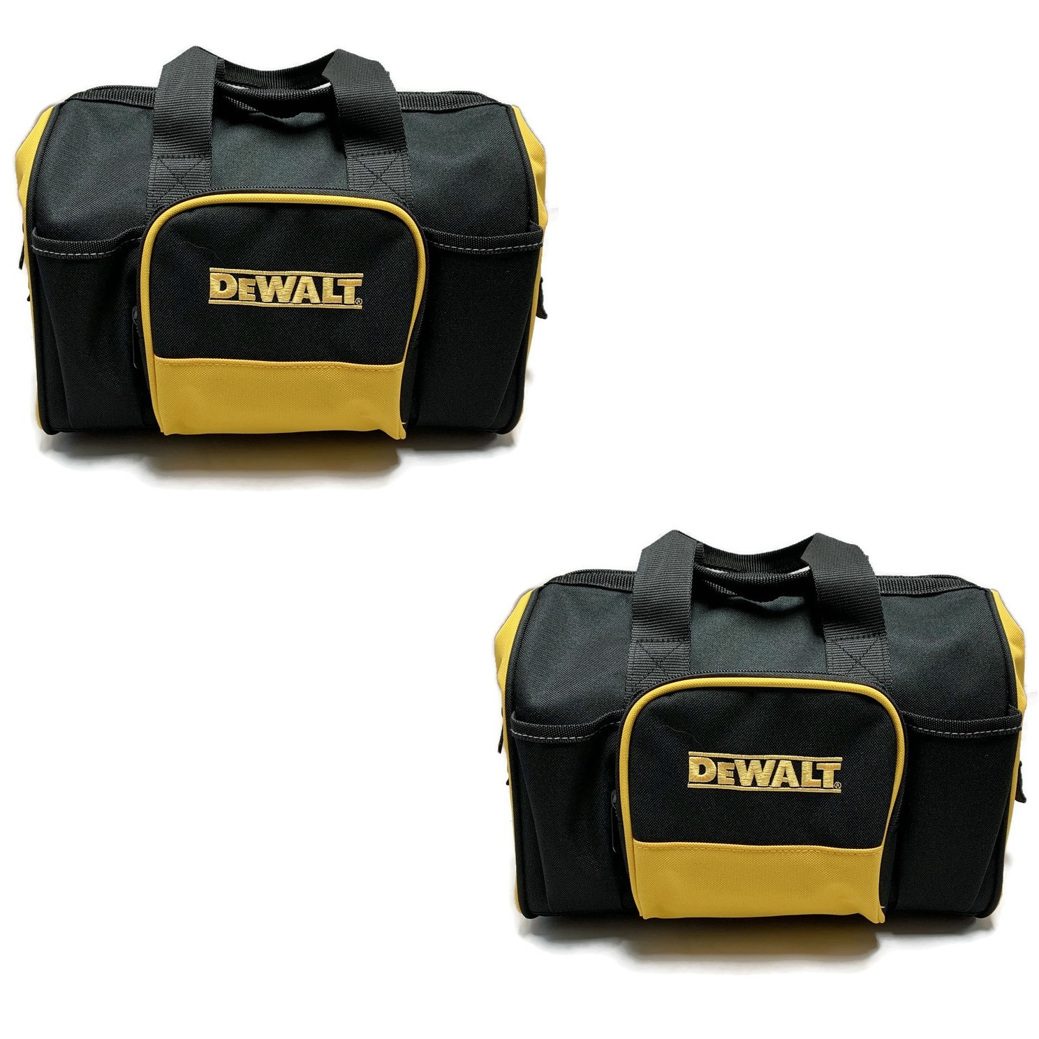 DEWALT 13″ 3-Pocket Heavy Duty Nylon Contractor Tool Bag N712936 2-PK
