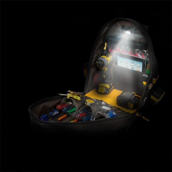 CLC Tech Gear 53 Pocket LED Lighted Tool Backpack