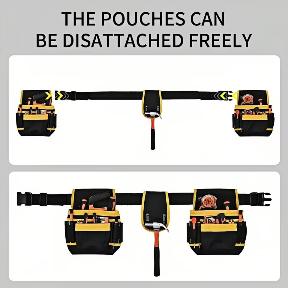ToughBuilt Multifunctional Tool Belt – Electrician Waist Pouch Organizer
