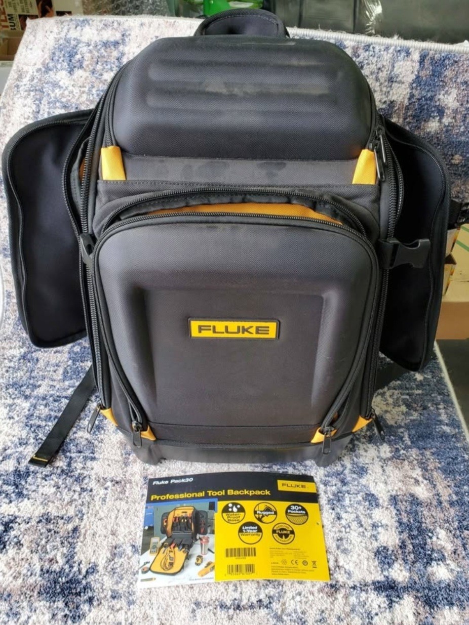 Fluke Pack30 Industrial-Grade Professional Tool Backpack with 30 Pockets