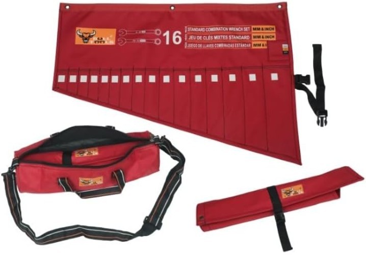 Durable Waterproof Tool Roll with 16 Pockets – Perfect for Crafts & Projects