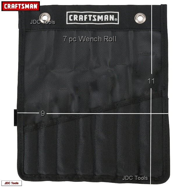 CRAFTSMAN WRENCH ROLL 7 POCKET – HANG OR ROLL UP