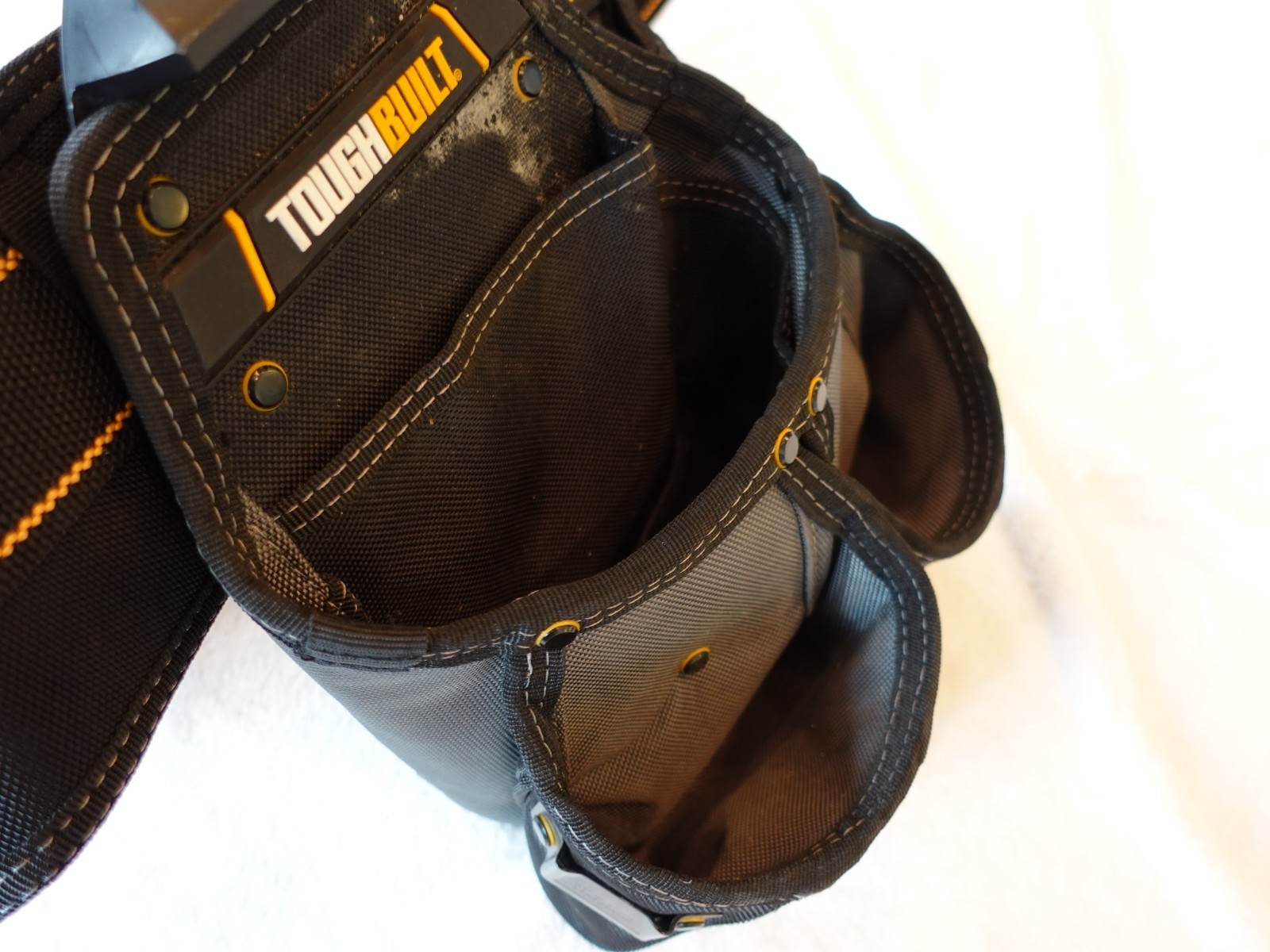 TOUGHBUILT Padded Tool Belt + 3 Utility Pouch Bags Electrician Handyman Workwear