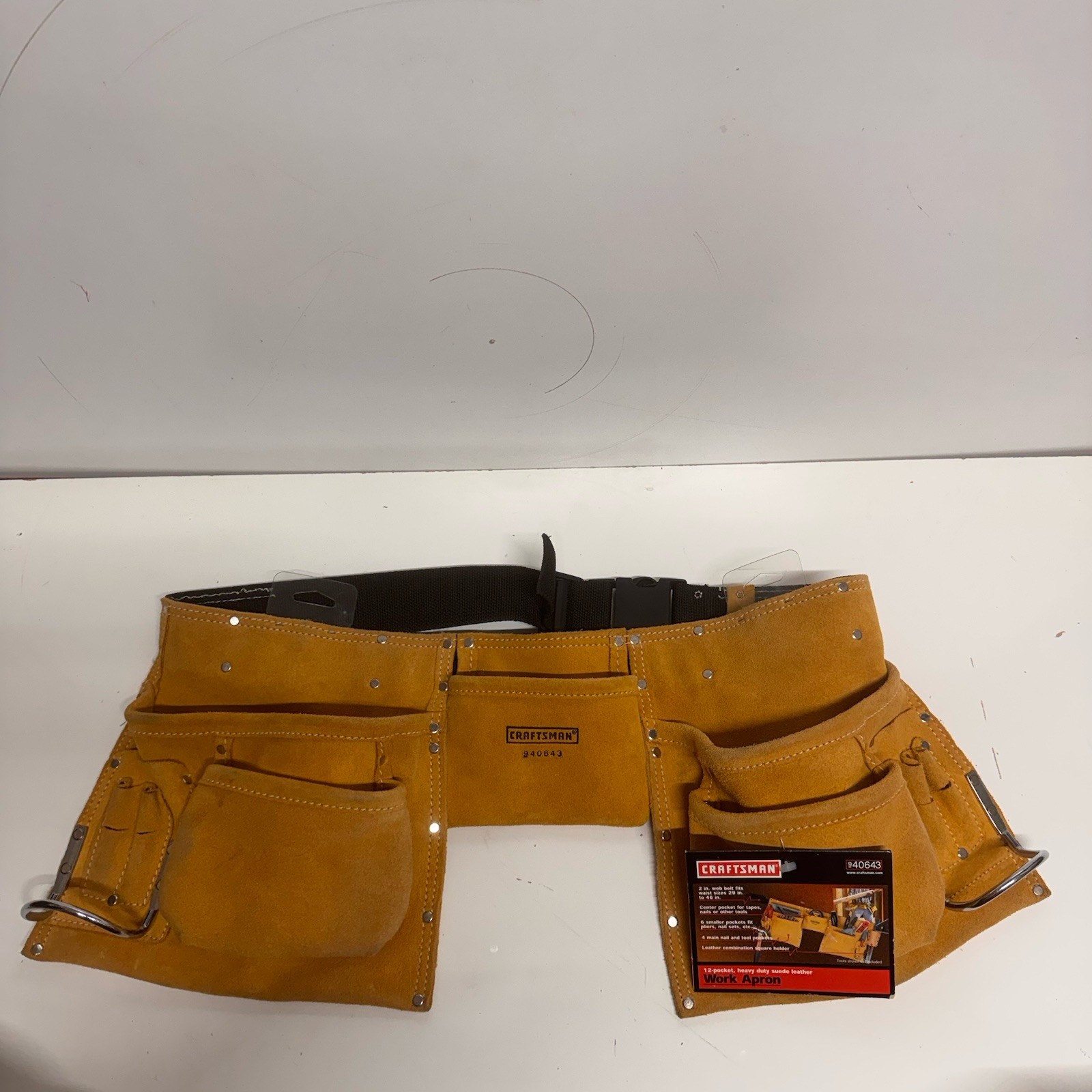 NEW Craftsman 12-Pockets Suede Leather Carpenters Tool Belt Apron