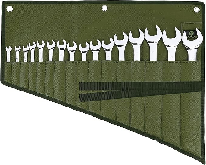 Wrench Roll Organizer 16 Pockets, Wrench Pouch Roll Up, Water Proof Oxford Cloth